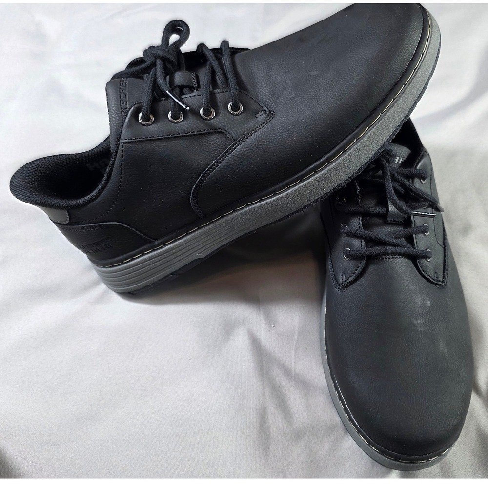Skechers Hands Free Swift Fit Mens 9 Black Casual Lace Up Shoes 1961245 NEW